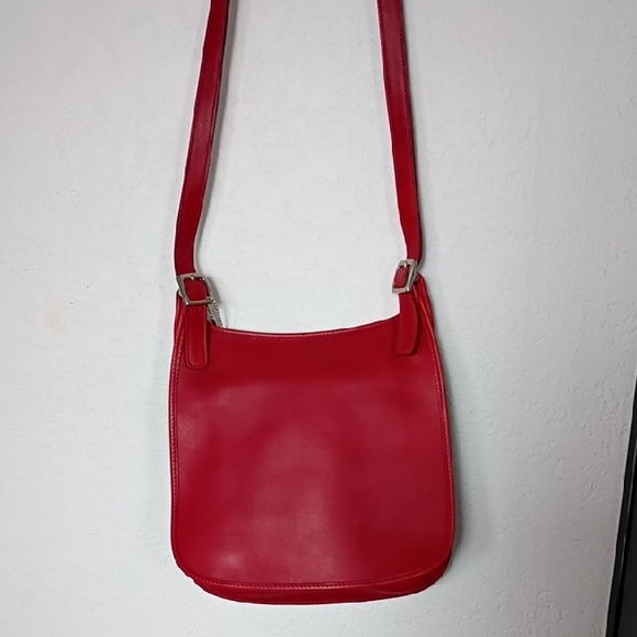 Coach Handbags - Coach Vintage Red Leather Crossbody Bag
